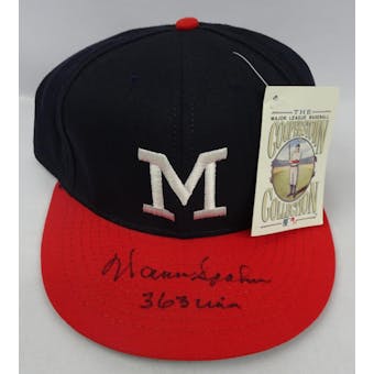 Warren Spahn Autographed Milwaukee Braves Fitted Baseball Hat (363 Wins) (7 1/4) JSA RR92209 (Reed Buy)
