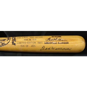 Ted Williams Autographed Lousiville Slugger Bat Last .400 Hitter #/406 JSA XX07504 (Reed Buy)