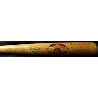 Lou Brock Autographed Cooperstown Bat Double Day Field w/ "HOF 85" insc. JSA RR92056 (Reed Buy)