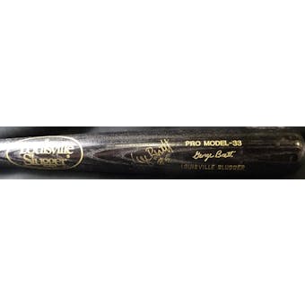 George Brett Autographed Black Louisville Slugger Bat JSA RR92029 (Reed Buy)