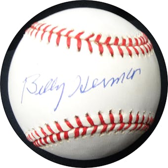 Billy Herman Autographed NL White Baseball JSA RR92957 (Reed Buy)