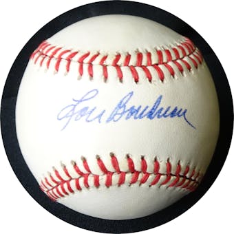 Lou Boudreau Autographed AL Brown Baseball JSA RR92977 (Reed Buy)