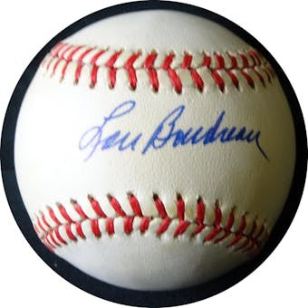 Lou Boudreau Autographed AL Brown Baseball JSA RR92980 (Reed Buy)