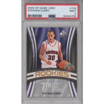 2009/10 SP Game Used Stephen Curry Rookie #390/399 #133 PSA 9 (Mint)