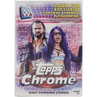 2021 Topps WWE Chrome Wrestling 7-Pack Blaster Box