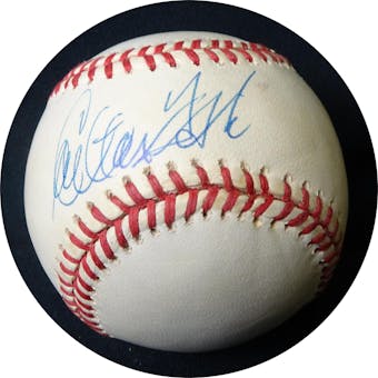 Carlton Fisk Autographed "1991 Comiskey Park" AL Brown Baseball JSA RR92972 (Reed Buy)