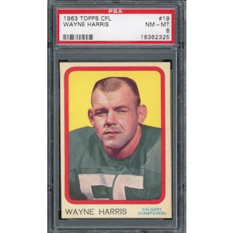 1963 Topps CFL #19 Wayne Harris PSA 8 *2325 (Reed Buy)