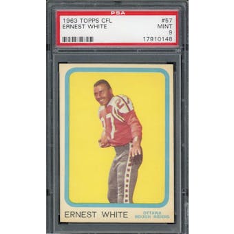1963 Topps CFL #57 Ernest White PSA 9 *0148 (Reed Buy)