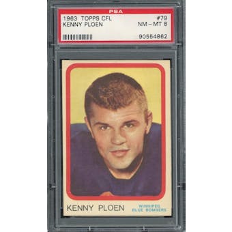 1963 Topps CFL #79 Kenny Ploen PSA 8 *4862 (Reed Buy)