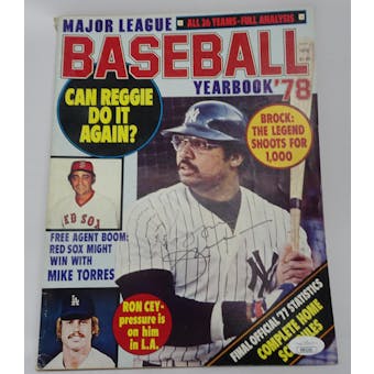 Reggie Jackson Autographed Baseball Yearbook '78 Magazine JSA RR92330 (Reed Buy)