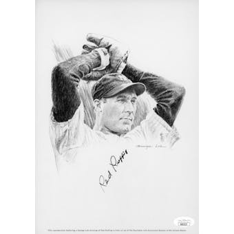 Red Ruffing Autographed 8x10 Sketch JSA RR92327 (Reed Buy)
