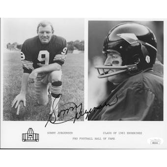 Sonny Jurgensen Hall of Fame Autographed 8x10 B&W Photo JSA RR92323 (Reed Buy)