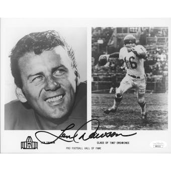 Len Dawson Hall of Fame Autographed 8x10 B&W Photo JSA RR92321 (Reed Buy)