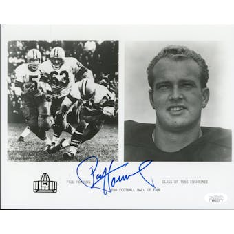 Paul Hornung Hall of Fame Autographed 8x10 B&W Photo JSA RR92317 (Reed Buy)