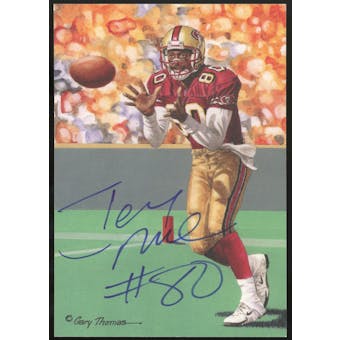 Jerry Rice Autographed Goal Line Art Card (#80) JSA RR92368 (Reed Buy)