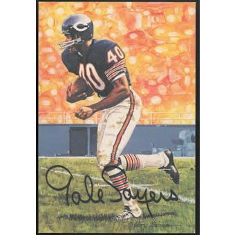 Gale Sayers Autographed Goal Line Art Card JSA RR92333 (Reed Buy)