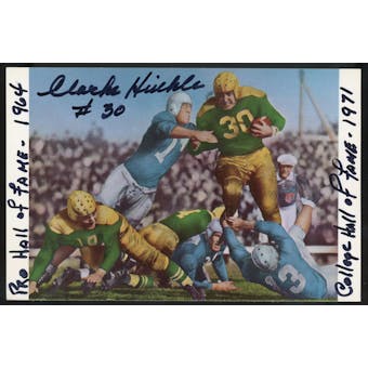Clarke Hinkle Autographed Twice Signed Postcard (pers.) JSA RR47476 (Reed Buy)