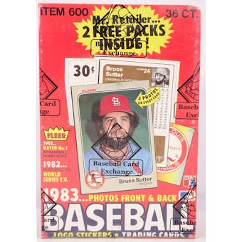 1983 Fleer Baseball Wax Box (BBCE) (Reed Buy)
