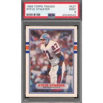 1989 Topps Traded #52T Steve Atwater RC PSA 9 *6542 (Reed Buy)