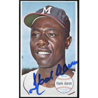 1964 Topps Giants #49 Hank Aaron Autograph JSA RR47469 (Reed Buy)