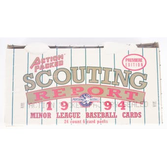 1994 Action Packed Scouting Report Baseball Hobby Box (Reed Buy)