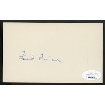 Ford Frick Autographed Index Card JSA RR47429 (Reed Buy)