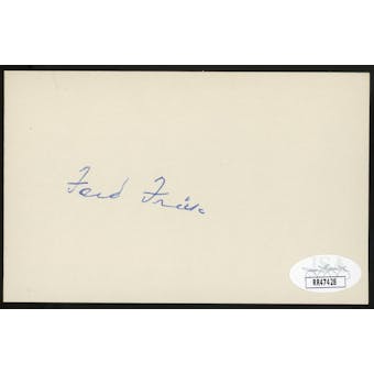 Ford Frick Autographed Index Card JSA RR47428 (Reed Buy)