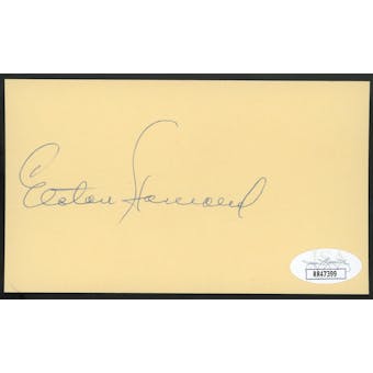 Elston Howard Autographed Index Card JSA RR47399 (Reed Buy)