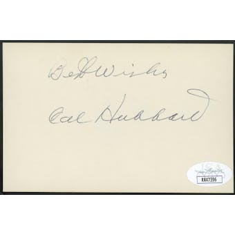 Cal Hubbard Autographed Index Card JSA RR47396 (Reed Buy)