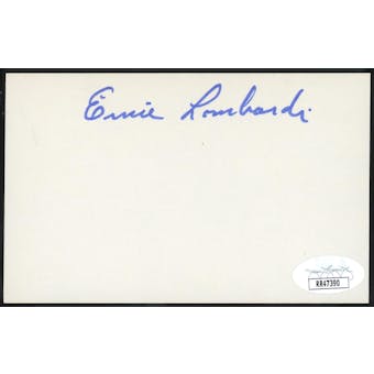Ernie Lombardi Autographed Index Card JSA RR47390 (Reed Buy)
