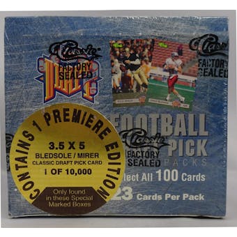 1993 Classic Draft Picks Football Jumbo Box (Reed Buy)