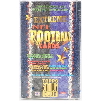 1994 Topps Stadium Club High Series Football Hobby Box (Reed Buy)