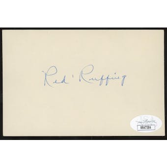 Red Ruffing Autographed Index Card JSA RR47384 (Reed Buy)