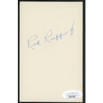 Red Ruffing Autographed Index Card JSA RR47383 (Reed Buy)