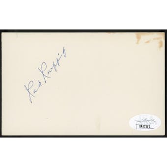 Red Ruffing Autographed Index Card JSA RR47382 (Reed Buy)