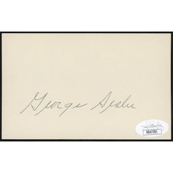 George Sisler Autographed Index Card JSA RR47381 (Reed Buy)