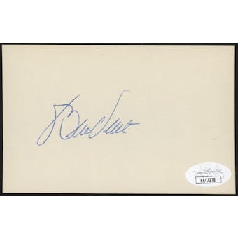 Bill Veeck Autographed Index Card JSA RR47378 (Reed Buy)