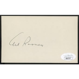 Art Rooney Autographed Index Card JSA RR47377 (Reed Buy)