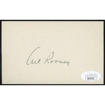 Art Rooney Autographed Index Card JSA RR47376 (Reed Buy)