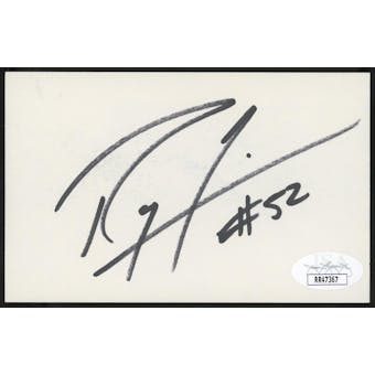Ray Lewis Autographed Index Card (#52) JSA RR47367 (Reed Buy)