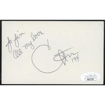 Cher Autographed Index Card (pers.) w/ Insc. JSA RR47359 (Reed Buy)