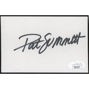 Pat Summitt Autographed Index Card JSA RR47357 (Reed Buy)