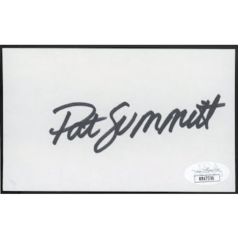 Pat Summitt Autographed Index Card JSA RR47356 (Reed Buy)