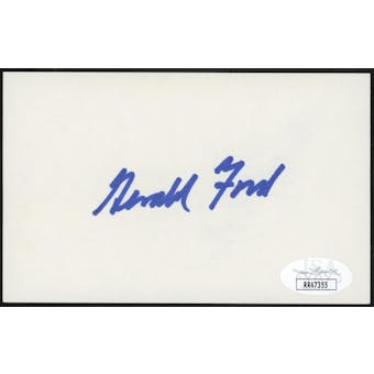 Gerald Ford Autographed Index Card JSA RR47355 (Reed Buy)
