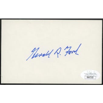 Gerald "R." Ford Autographed Index Card JSA RR47353 (Reed Buy)