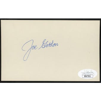 Joe Gordon Autographed Index Card JSA RR47502 (Reed Buy)