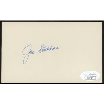 Joe Gordon Autographed Index Card JSA RR47501 (Reed Buy)