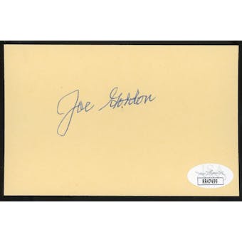 Joe Gordon Autographed Index Card JSA RR47499 (Reed Buy)