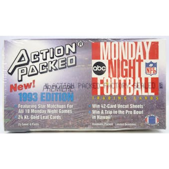 1993 Action Packed Monday Night Football Hobby Box (Reed Buy)
