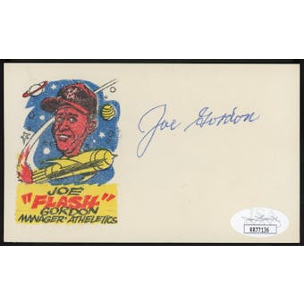 Joe Gordon Autographed Index Card JSA RR77136 (Reed Buy)
